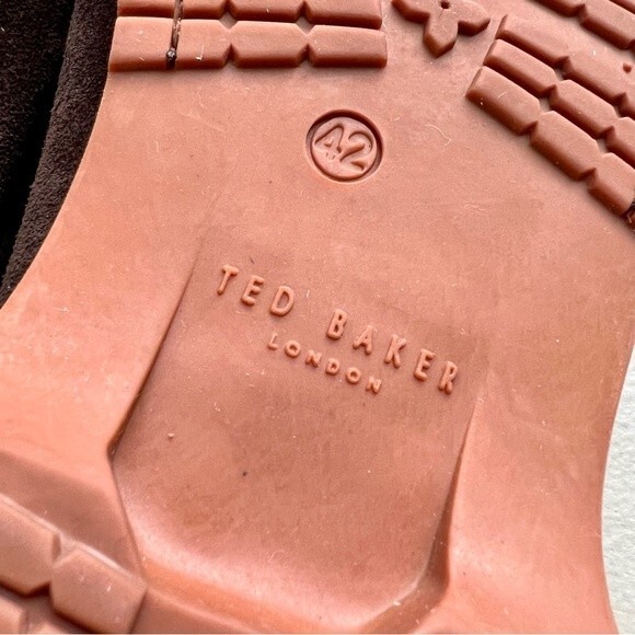 Ted Baker London Brown Suede Loafer Shoes Leather Fringe Men’s Size EU 42 US 9 - Picture 13 of 15